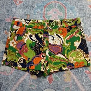 Trina Turk, Palm Royale vibes! retro, colorful tapestry style, cotton blend. EUC